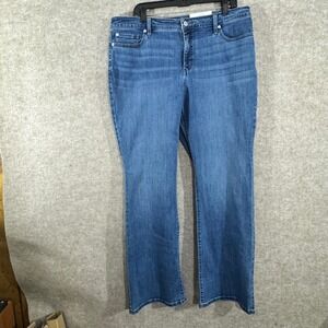 INC International Concepts Bootcut Jeans Womens 18 Medium Wash Denim Minimalist